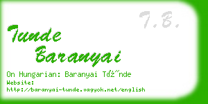 tunde baranyai business card